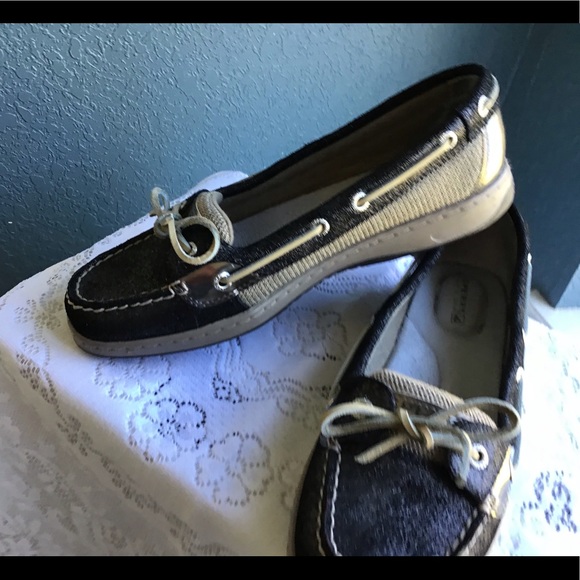 Women’s Black Sperry Angelfish Sparkle Shoes Size 8 - Picture 2 of 10